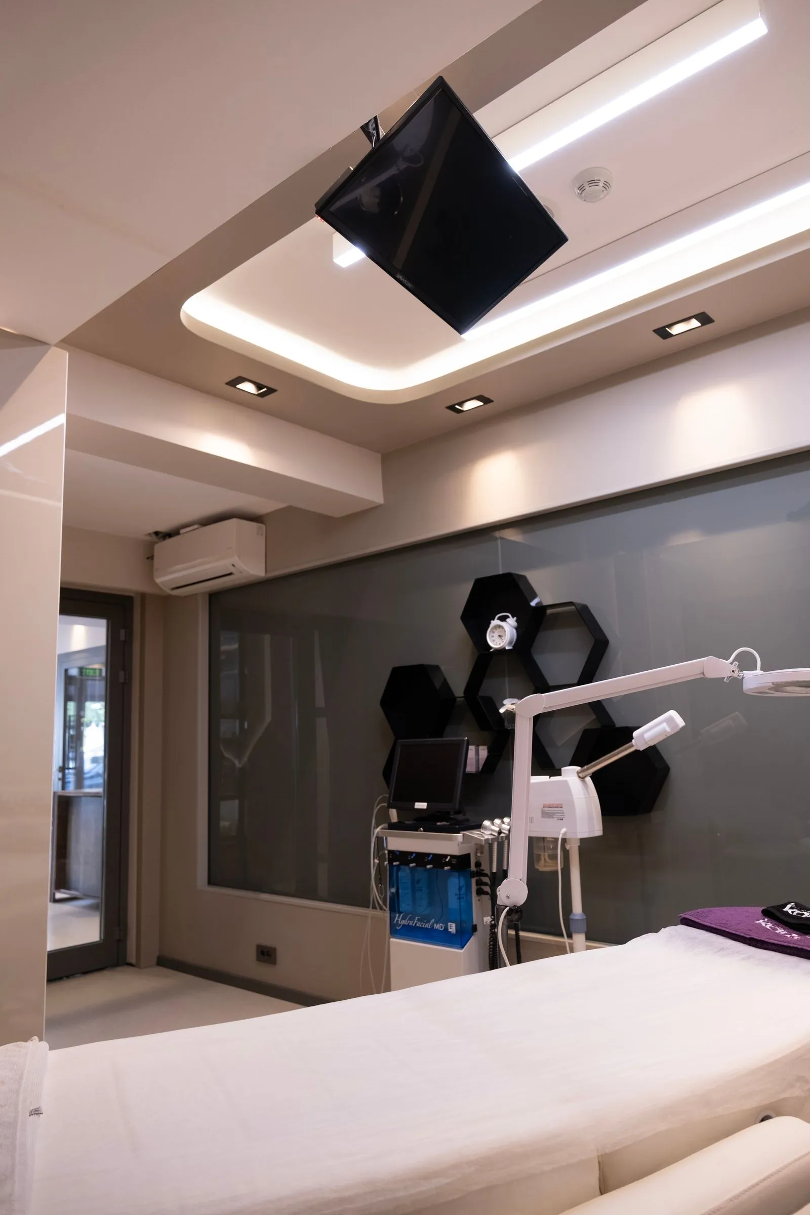 Clean, modern medical treatment room